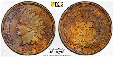 1909 1C Indian MS63BN