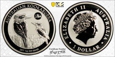 2017-P $1 Kookaburra Ag-Panda Privy MS69