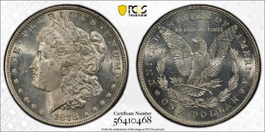 1878 7/8TF $1 Weak MS61