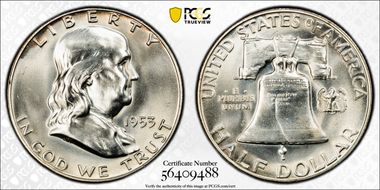 1953 50C PR65