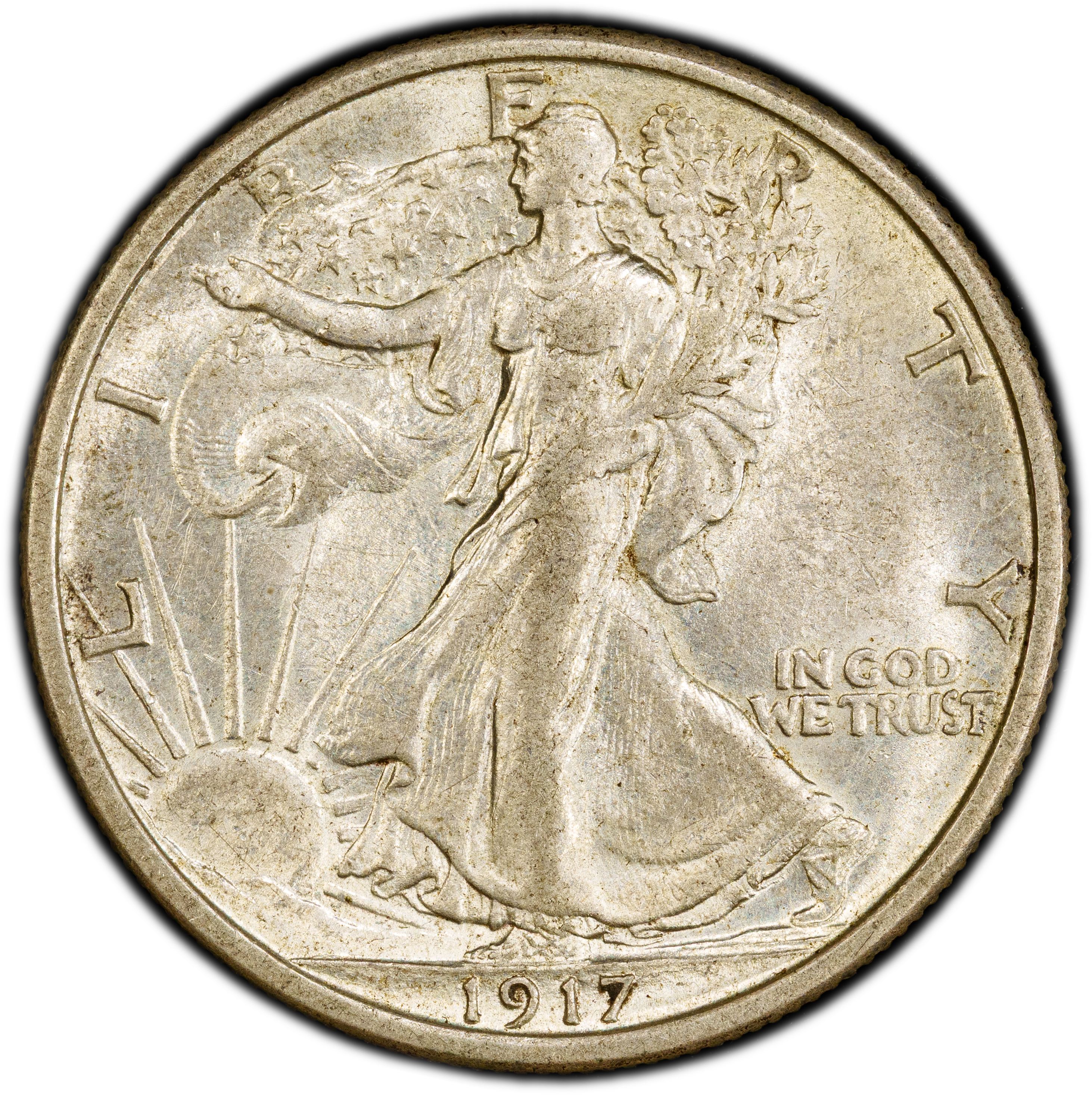 1917-D 50c Mintmark Reverse MS
