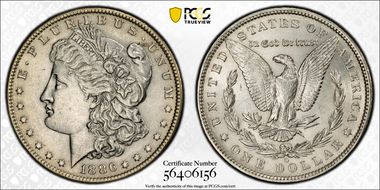 1886-O $1 AU58
