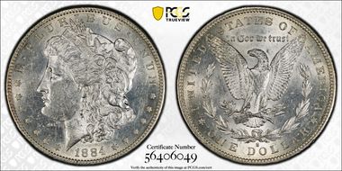 1884-S $1 AU55
