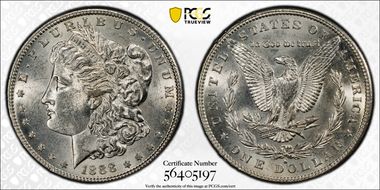 1888-S $1 AU58