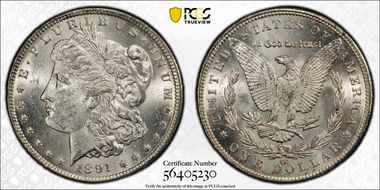 1891-CC $1 MS62