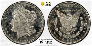 1891-S $1 MS63PL