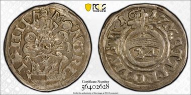 1617-(d) 1/24 Th Figure on Helmet, Eagle below AU50