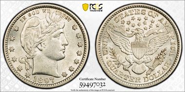 1897 25C AU58