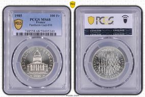 1985 100 Fr Pantheon Gad-898 MS68