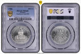 1986 100 Fr Pantheon Gad-898 MS68