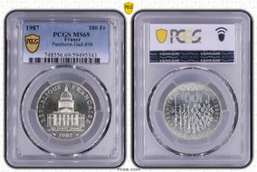 1987 100 Fr Pantheon Gad-898 MS69