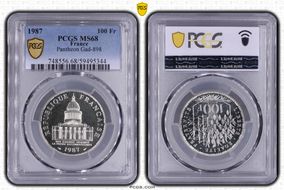 1987 100 Fr Pantheon Gad-898 MS68
