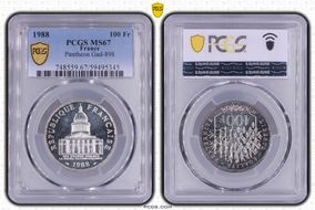 1988 100 Fr Pantheon Gad-898 MS67