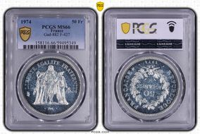1974 50 Fr Gad-882 F-427 MS66