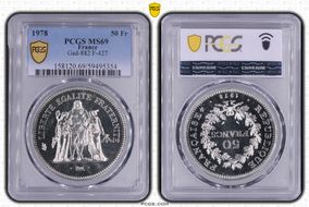 1978 50 Fr Gad-882 F-427 MS69