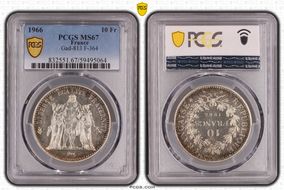 1966 10 Fr Gad-813 F-364 MS67