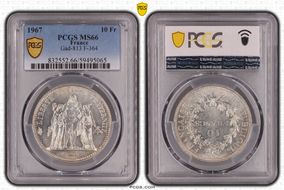 1967 10 Fr Gad-813 F-364 MS66
