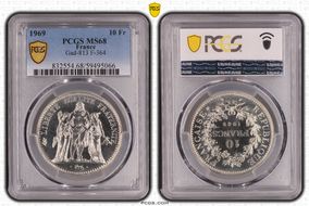 1969 10 Fr Gad-813 F-364 MS68