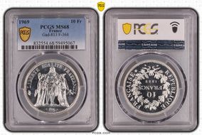 1969 10 Fr Gad-813 F-364 MS68
