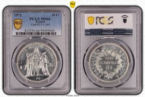 1971 10 Fr Gad-813 F-364 MS66
