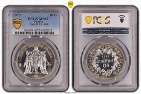 1973 10 Fr Gad-813 F-364 MS69