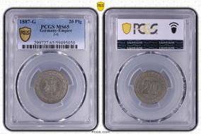 1887-G 20 Pfg J-6 MS65