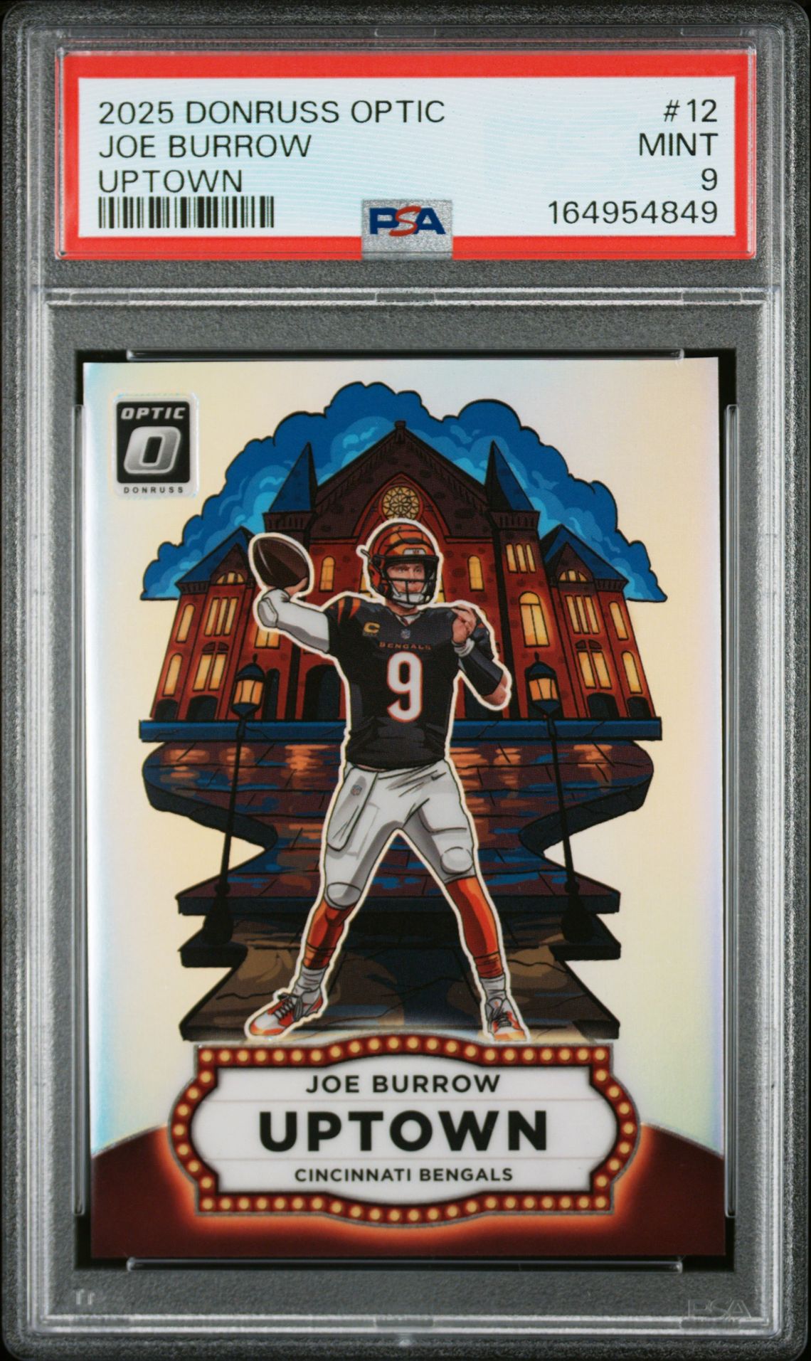 2025 Panini Donruss Optic Uptown Joe Burrow #12 Mint 9 front
