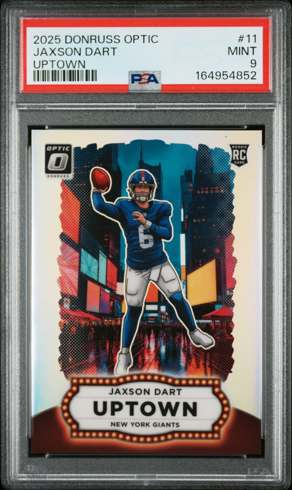 2025 Panini Donruss Optic Uptown Jaxson Dart #11 Mint 9 front