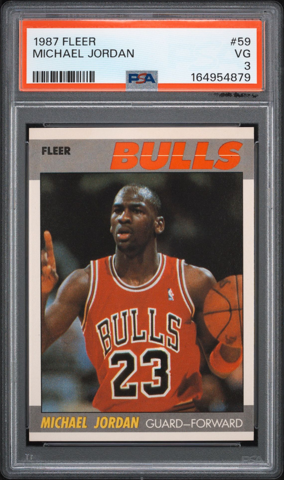 1987 Fleer Michael Jordan #59 Vg 3 front