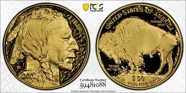 2007-W $50 American Buffalo .9999 Fine Gold PR69DCAM