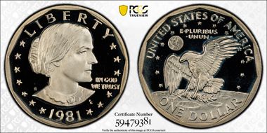 1981-S SBA$1 Type 1 PR68DCAM