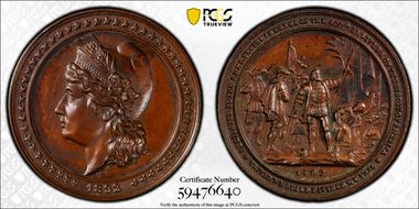 1892 AE Medal Eglit-101, 28mm World's Columbian Expo MS61BN