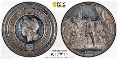1892-93 Medal Elgit-113 Aluminum World's Columbian Expo MS60