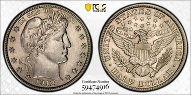 1912 50C AU58