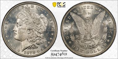 1878 7/8TF $1 VAM 38, 7/5 MS62
