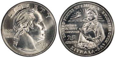 2024-P 25C Zitkala-Ša MS68