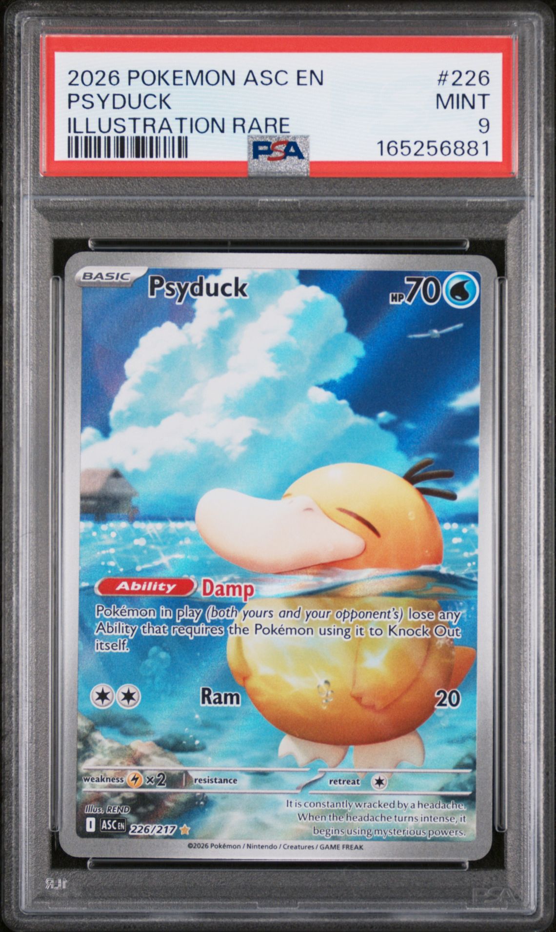 2026 Pokemon Asc En-Ascended Heroes Psyduck #226 (Illustration Rare) Mint 9 front