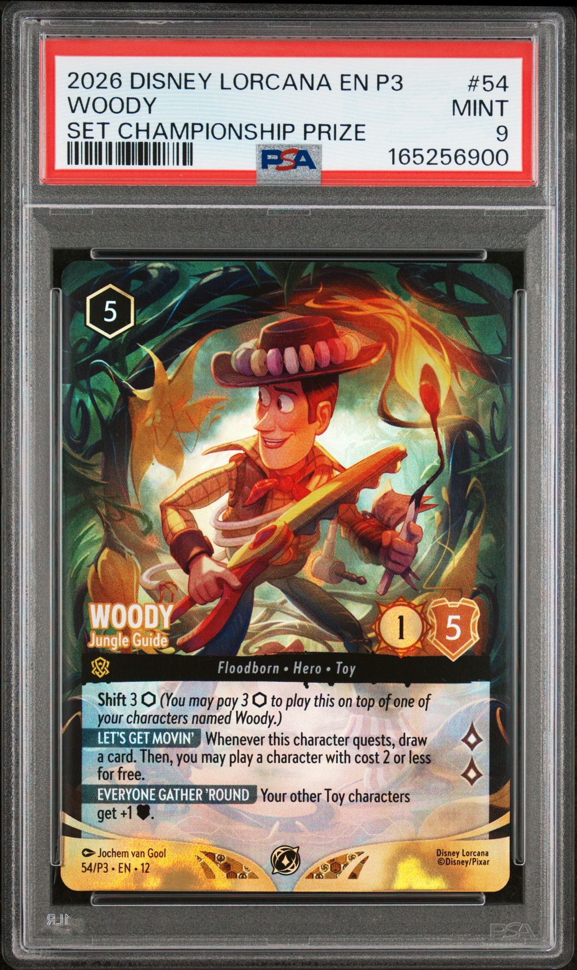 2026 Disney Lorcana En P3-Promo Woody #54 (Set Championship Prize) Mint 9 front