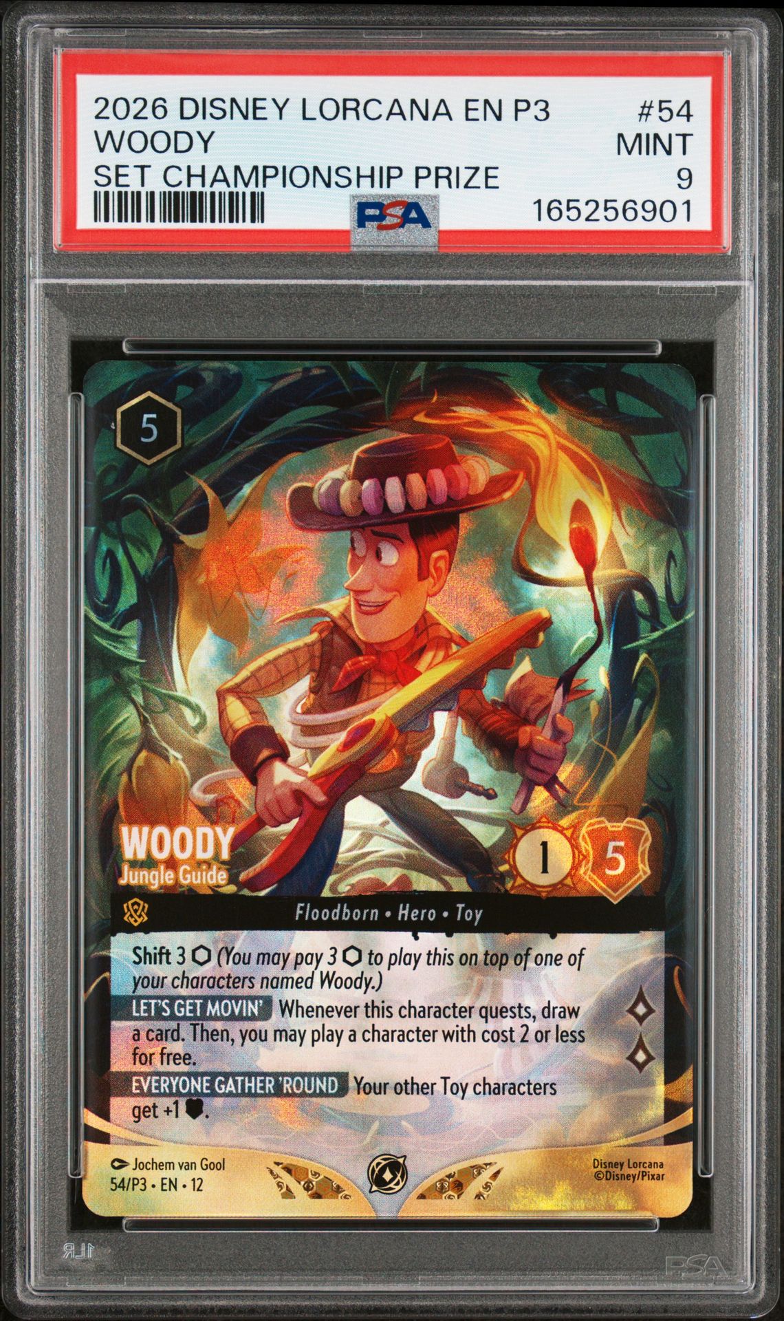 2026 Disney Lorcana En P3-Promo Woody #54 (Set Championship Prize) Mint 9 front