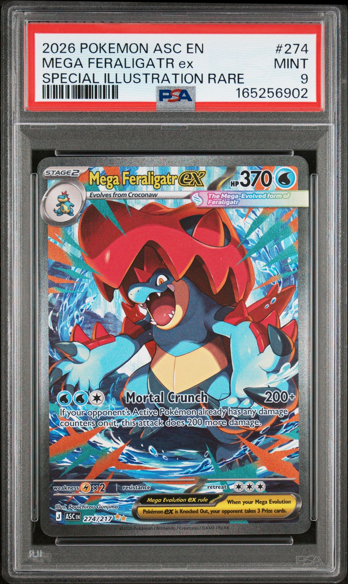 2026 Pokemon Asc En-Ascended Heroes Mega Feraligatr Ex #274 (Special Illustration Rare) Mint 9 front