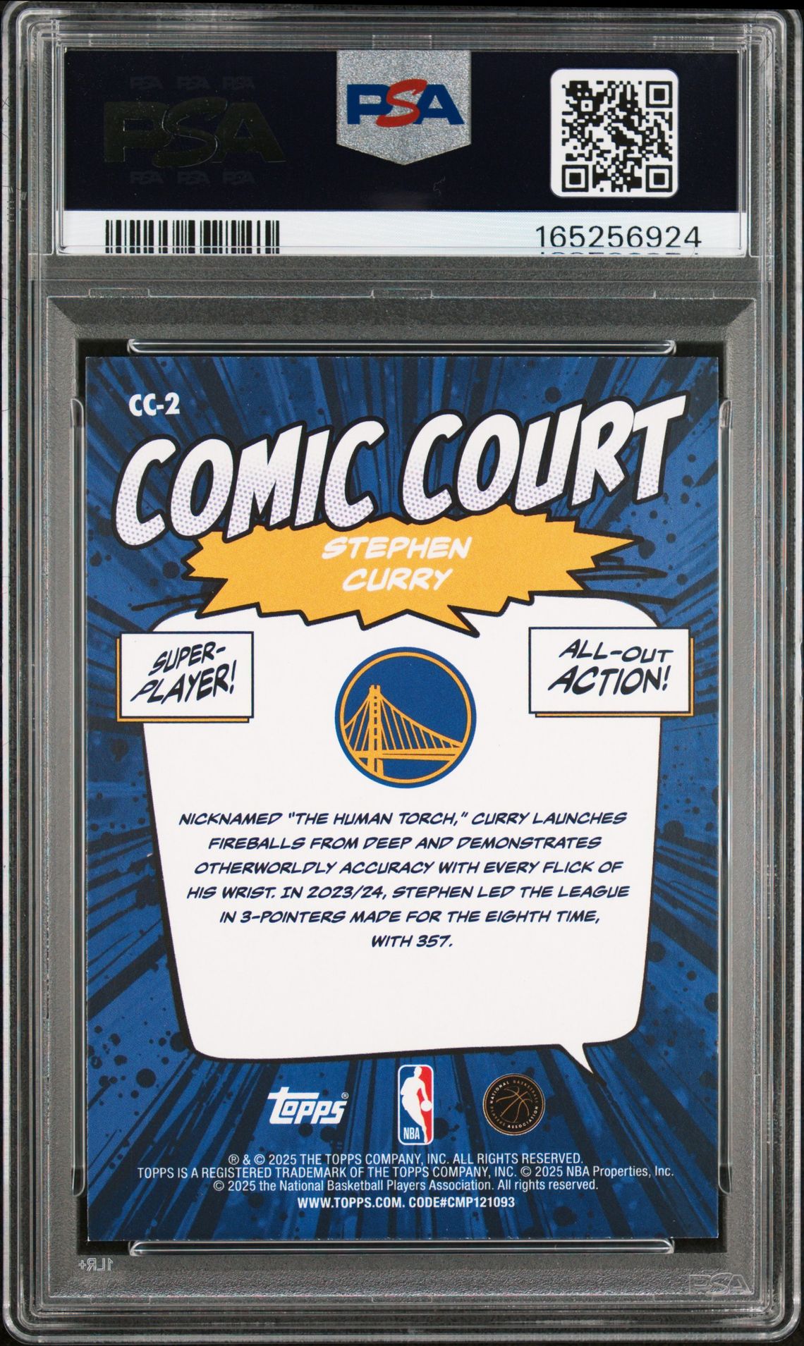 2025 Topps Comic Court Stephen Curry #Cc-2 Nm-Mt 8 back