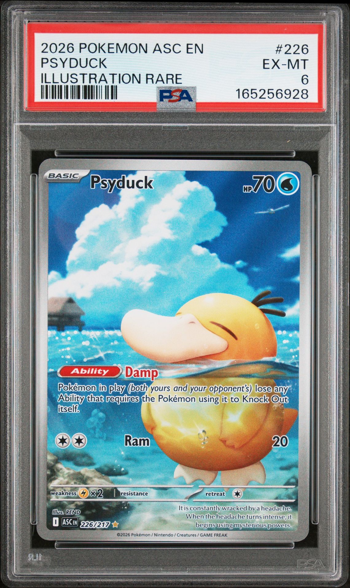 2026 Pokemon Asc En-Ascended Heroes Psyduck #226 (Illustration Rare) Ex-Mt 6 front