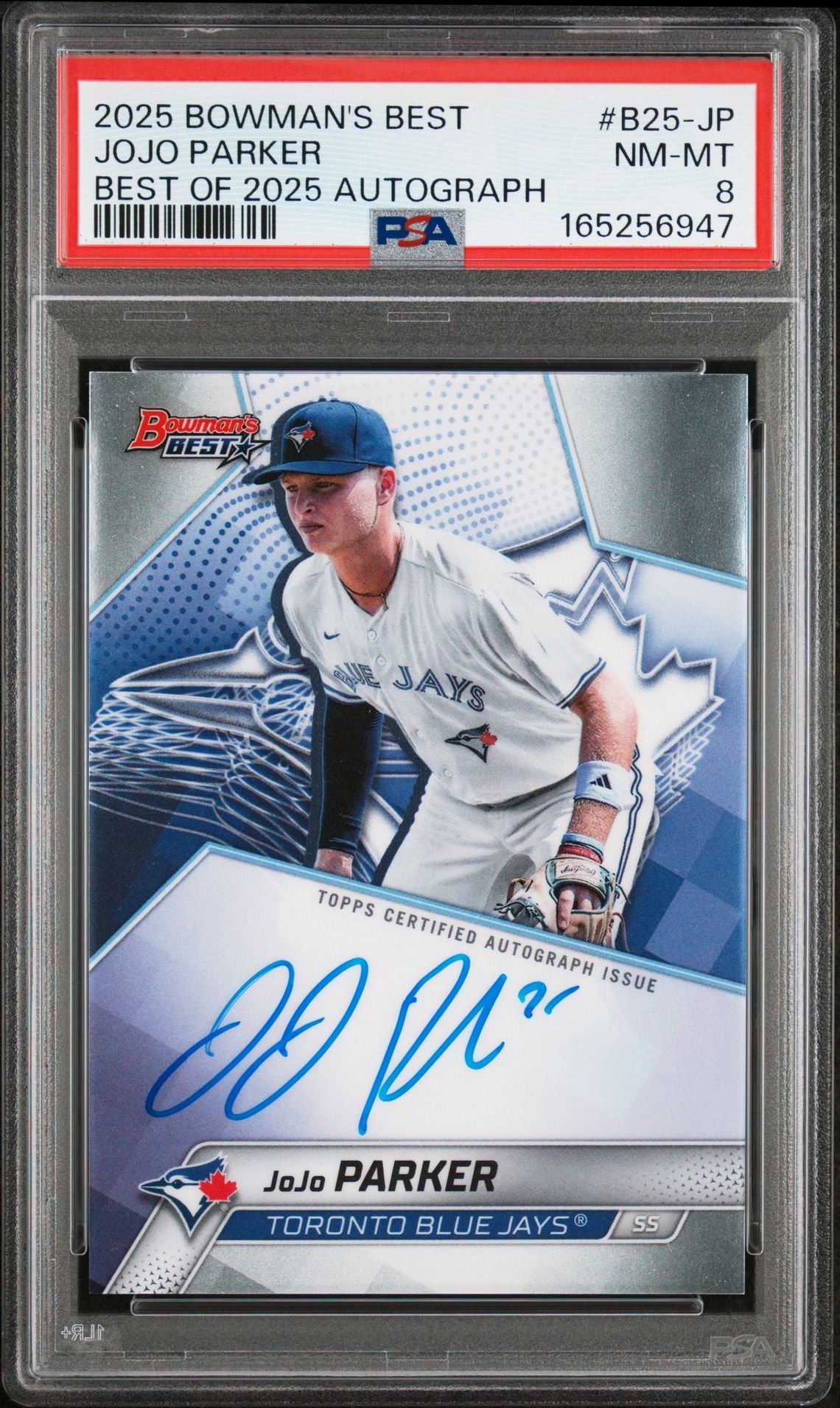 2025 Bowman's Best Best Of 2025 Autographs Jojo Parker #B25-Jp Nm-Mt 8 front