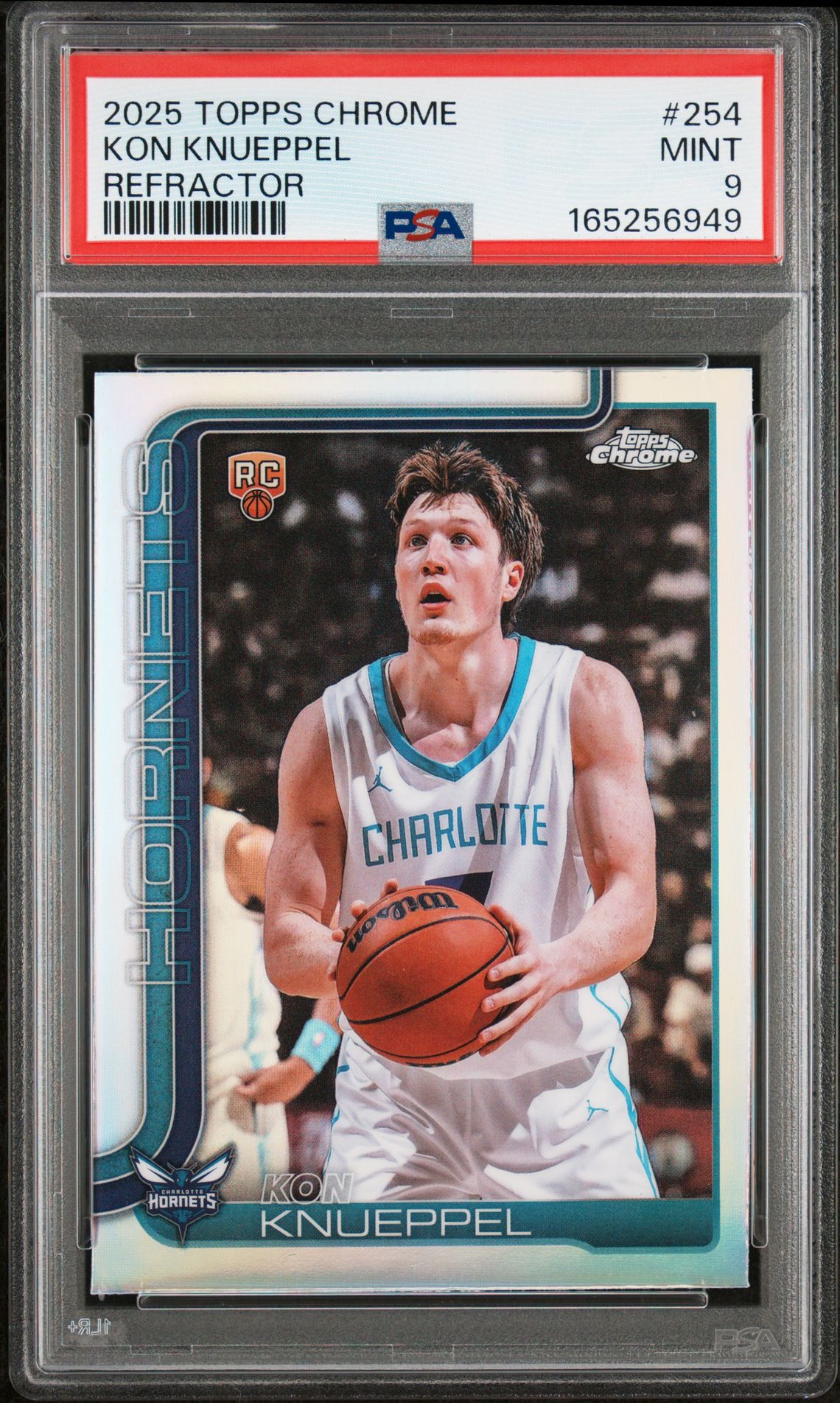 2025 Topps Chrome Kon Knueppel #254 (Refractor) Mint 9 front