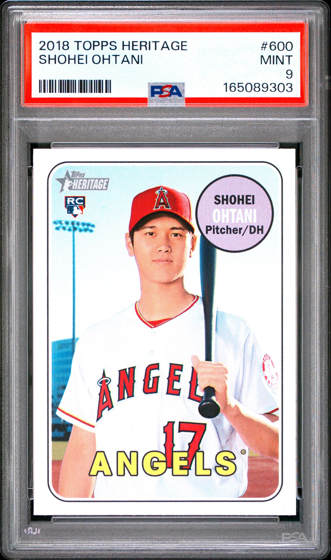 2018 Topps Heritage Shohei Ohtani #600 Mint 9 front