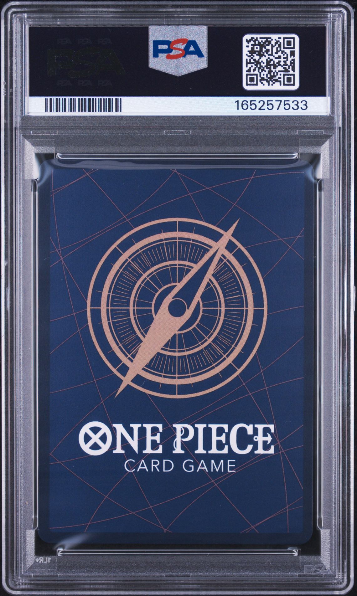 2025 One Piece Japanese Promos Monkey D. Luffy #014 (Official Event Top Prize-Asia) Gem Mt 10 back view - PSA certificate #165257533