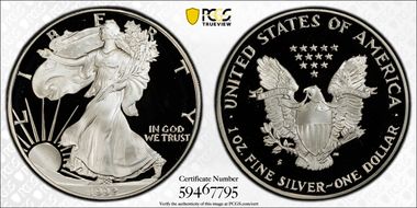 1992-S $1 Silver Eagle PR69DCAM