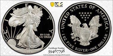 1995-P $1 Silver Eagle PR69DCAM