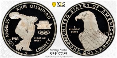 1983-S $1 Olympic PR69DCAM