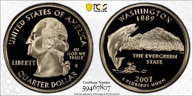 2007-S 25C Washington PR69DCAM